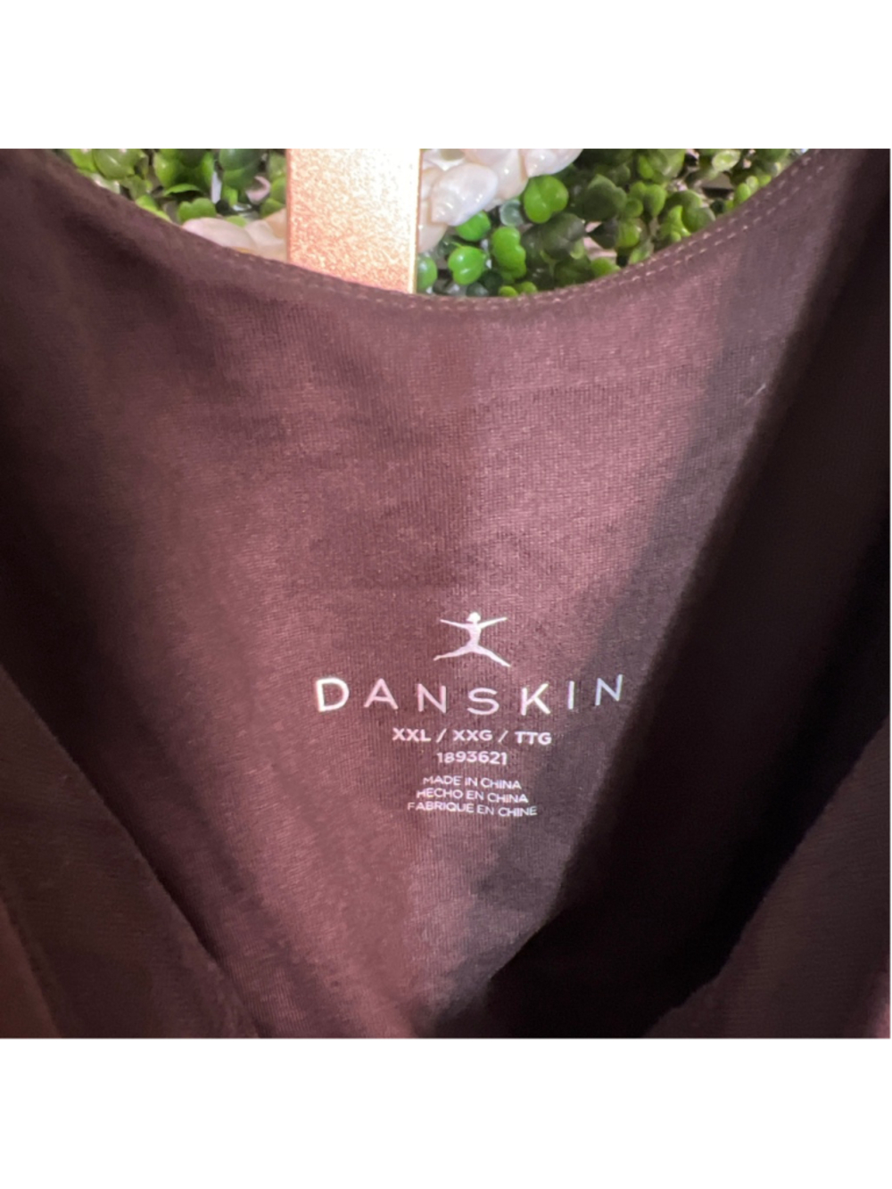 Women's Danskin Crescent Bra Tank Top XXL Brown - Picture 2 of 8